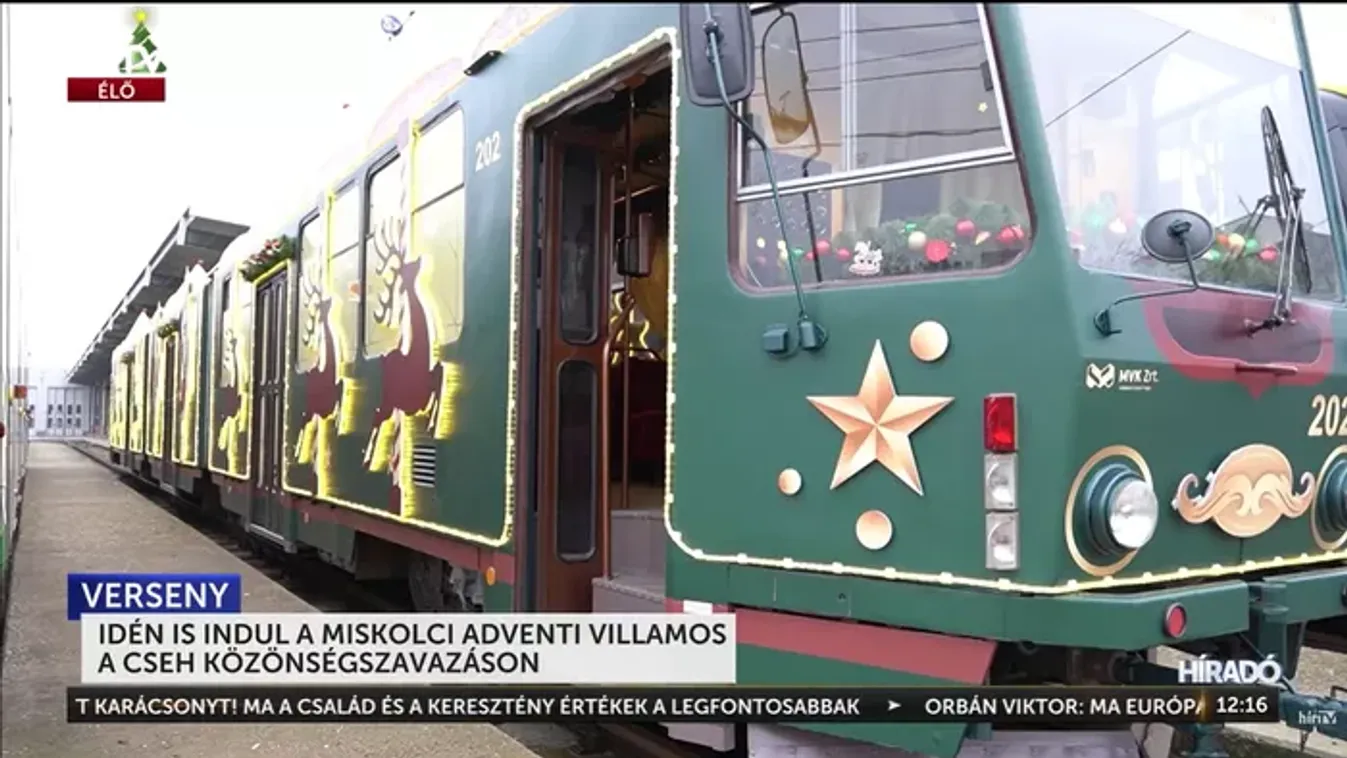 Kilencedszer is Európa legszebbje lehet a miskolci adventi villamos