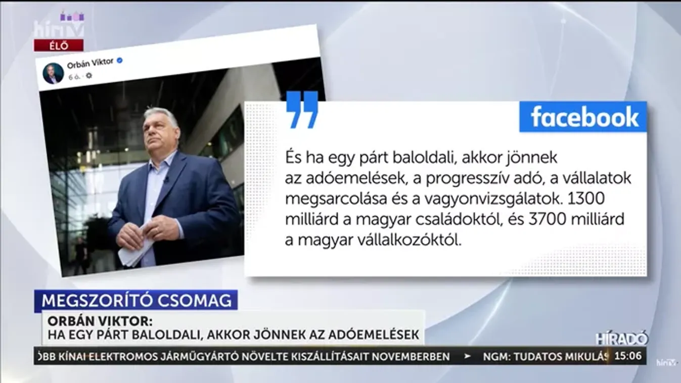 Egyetlen jó dolgot talált Orbán Viktor a Tisza Párt 600 oldalas megszorító csomagjában