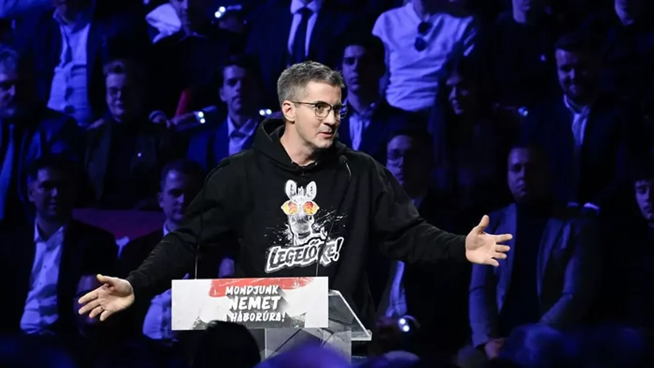 Kocsis Máté üzenete Kaja Kallasnak a miskolci háborúellenes gyűlésen