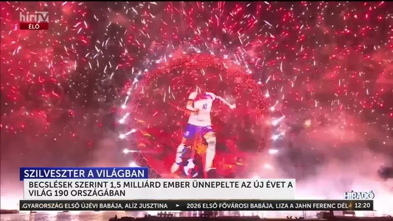 Becslések szerint 1,5 milliárd ember ünnepelte az új évet a világ 190 országában