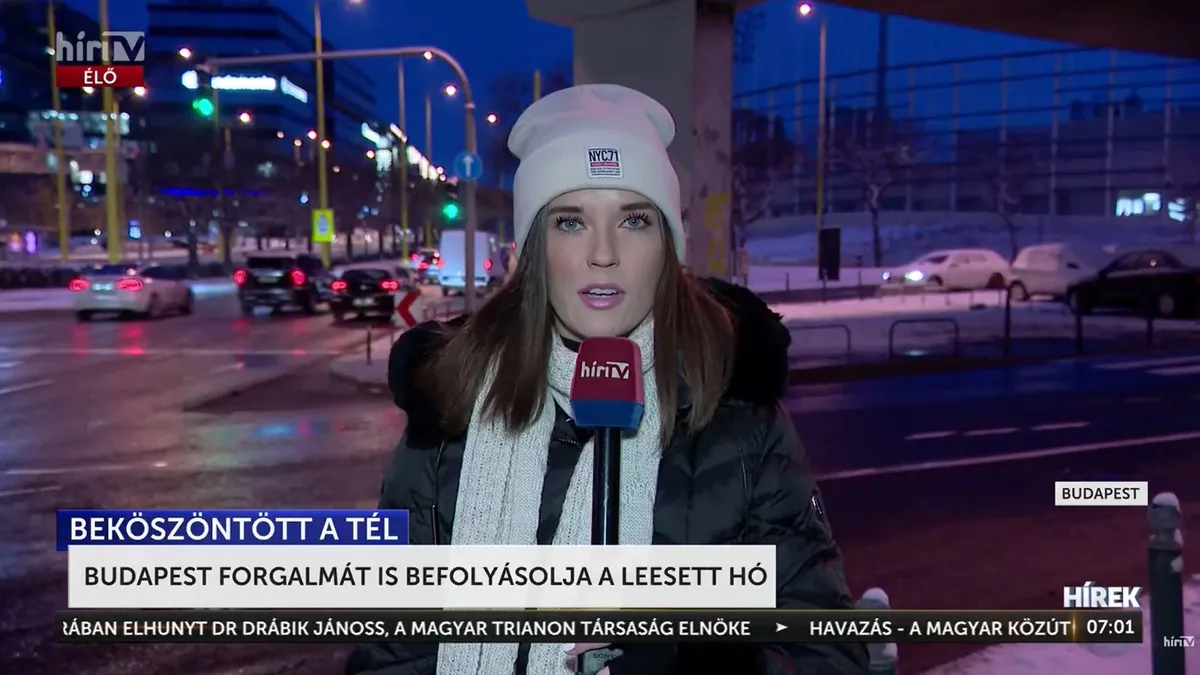 Budapest forgalmát is befolyásolja a leesett hó