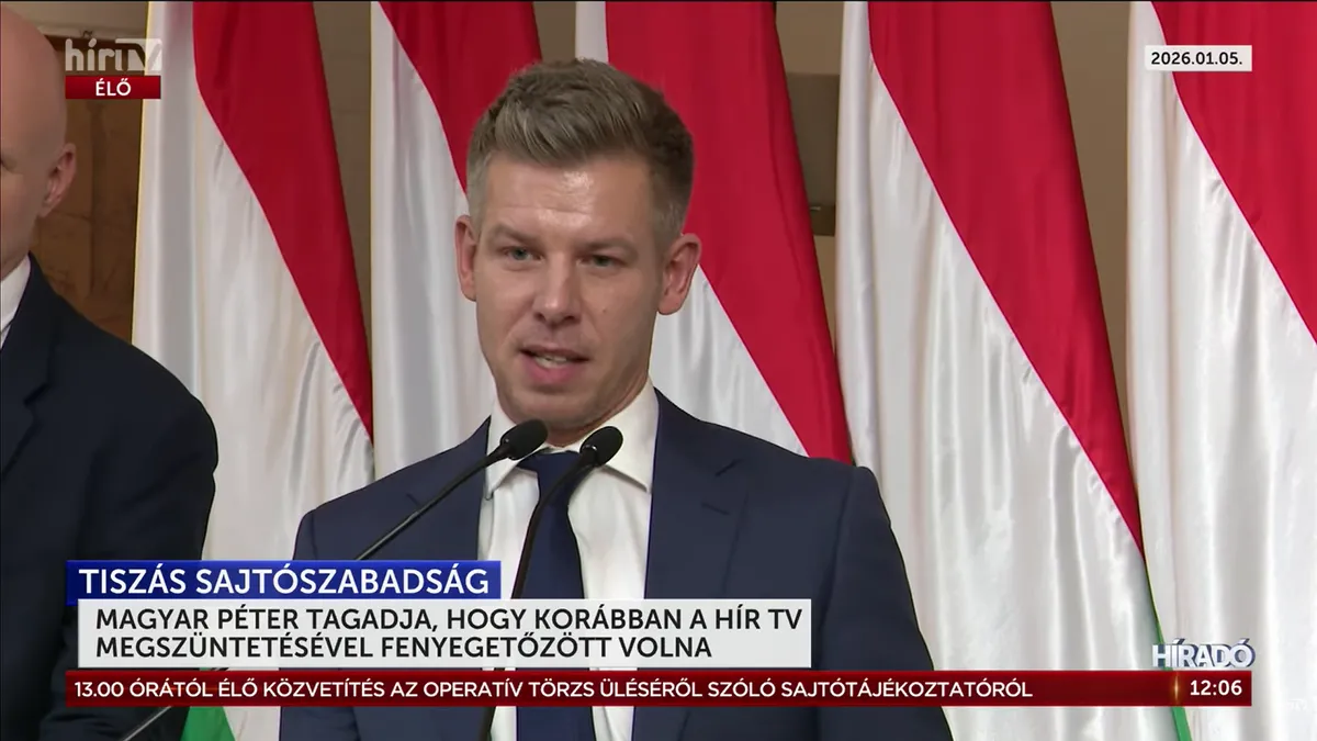 Magyar Péter sajátosan értelmezi a sajtószabadság fogalmát: tagadja, hogy korábban a Hír TV megszüntetésével fenyegetőzött volna