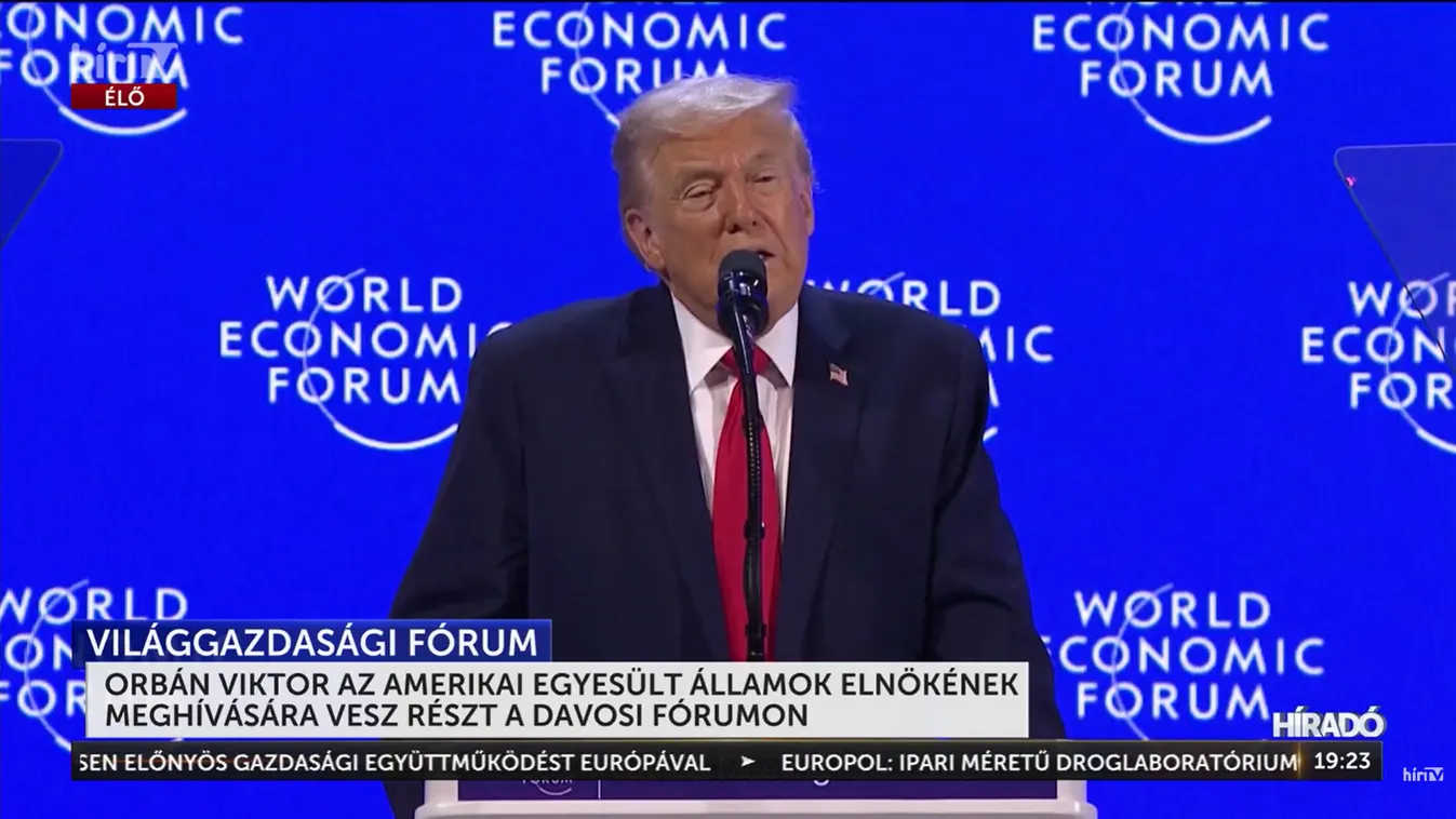 Trump és Orbán Davosban – A szövetség amely megremegteti a brüsszeli üvegpalotákat Kép