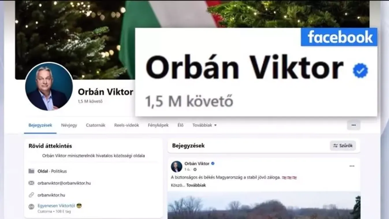 Orbán Viktor  átlépte a 1,5 milliós követői létszámot a Facebook-oldalán
