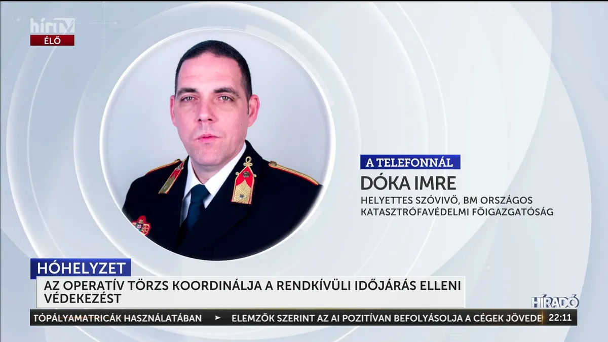 Az Operatív Törzs koordinálja a rendkívüli időjárás elleni védekezést