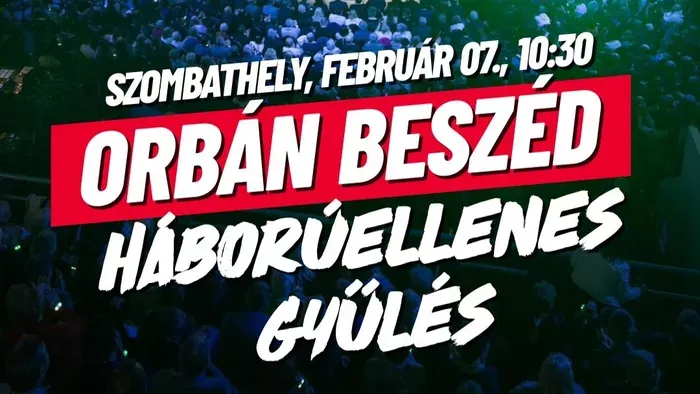 Orbán Viktor: Szombathelyen mindenki tudja, soha többé háborút! - a vasi megyekszékhelyen tartották a DPK Háborúellenes Gyűlését