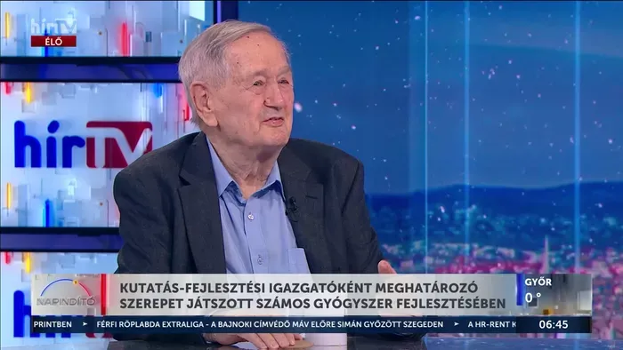 A gyógyszertechnológia mestere a HírTV stúdiójában