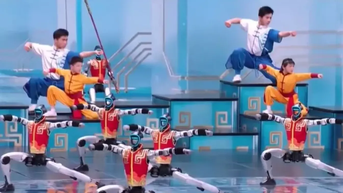 Kung-fu humanoid robot módra