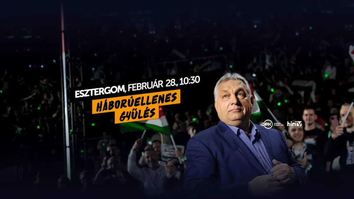 DPK Háborúellenes Gyűlés, Esztergom - A Hír TV élő közvetítése 10:30-kor kezdődik