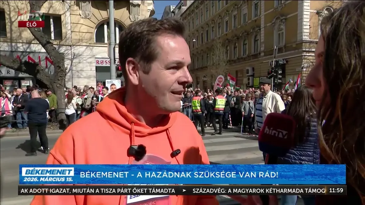 Németh Balázs a Békemeneten: Piros postaládában gyűlnek az üzenetek az ukrán elnöknek