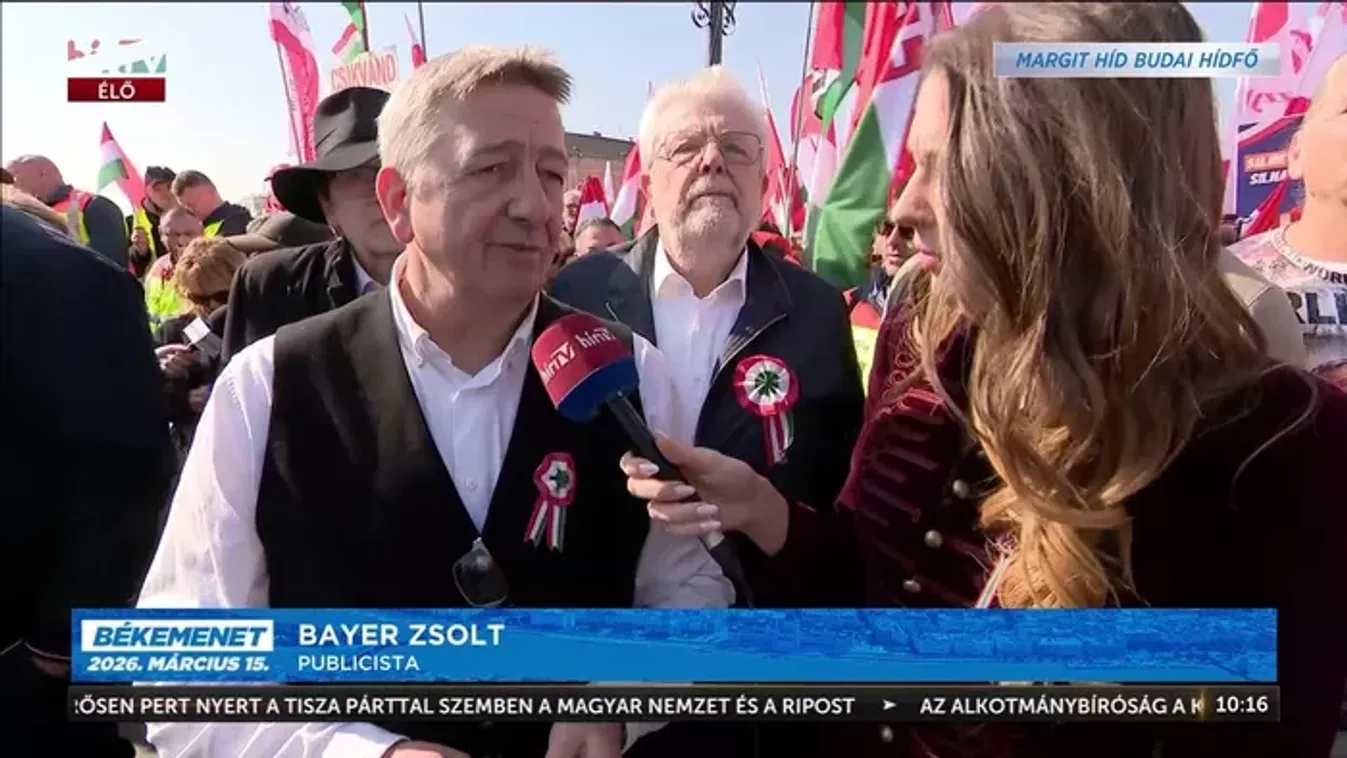 Tizenkét év után is az első sorban: Bayer Zsolt a Békemenet küldetéséről beszélt