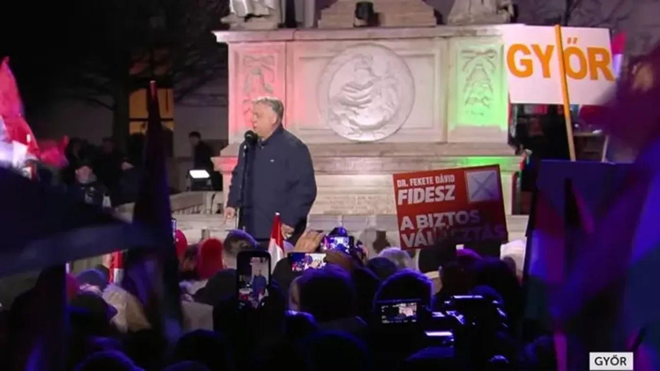 Orbán Viktor országjárása pénteken Győrben folytatódott