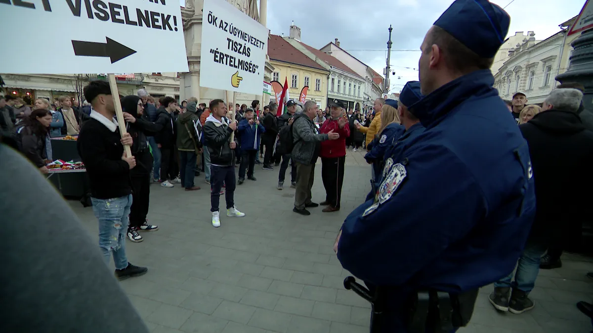 Tiszás provokátorok zavarták meg Orbán Viktor országjárását Miskolcon