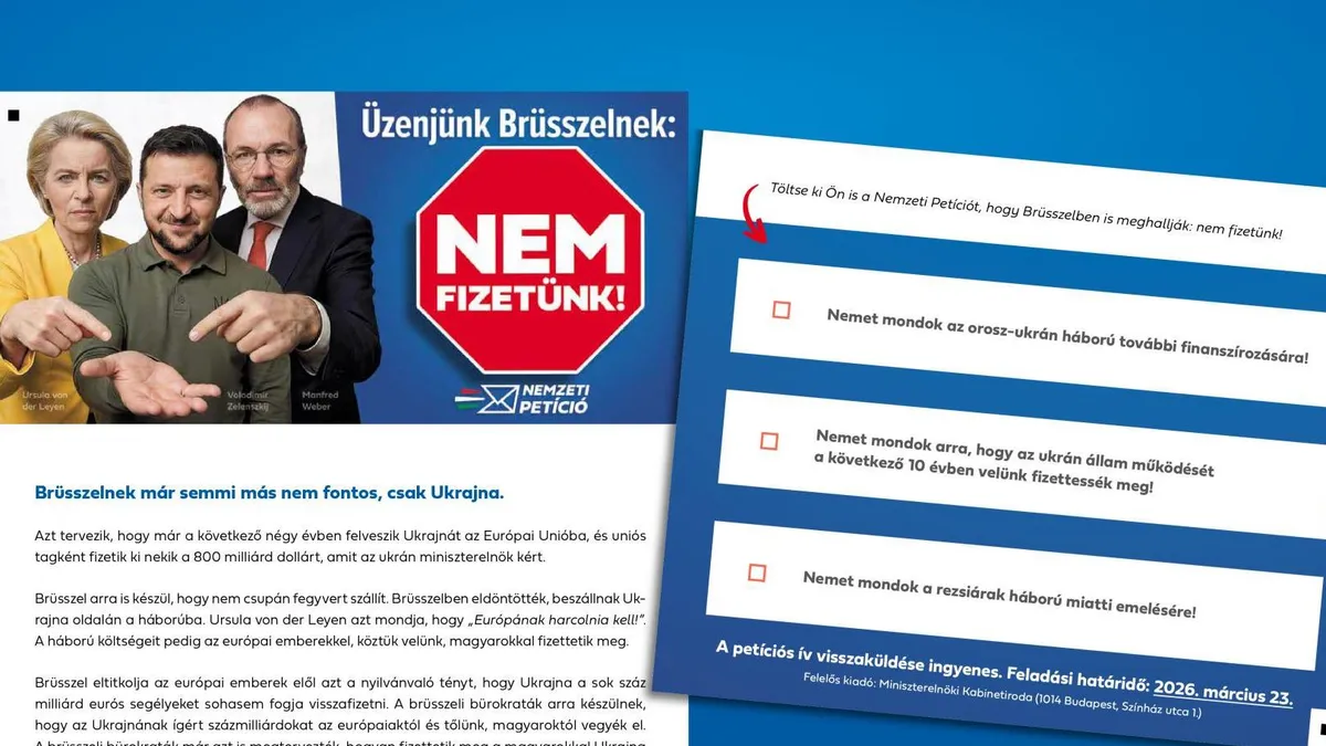 Ma lezárul a nemzeti petíció kézbesítése: Március 23-ig lehet visszaküldeni az íveket