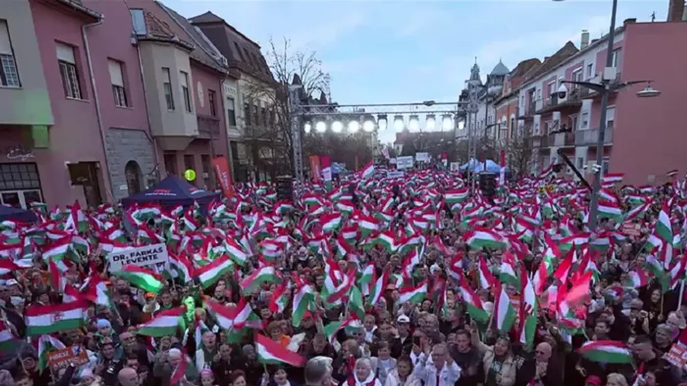 Orbán Viktor Hódmezővásárhelyen: a Fidesz a biztos választás a viharfelhők alatt
