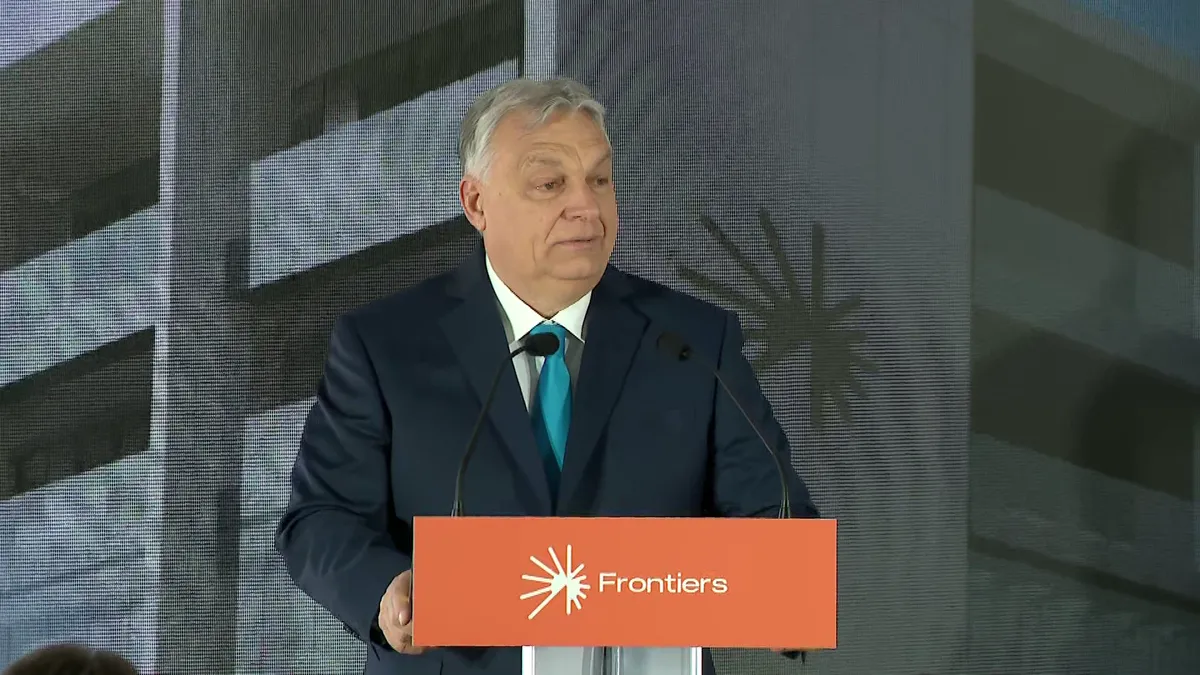 Orbán Viktor ünnepi beszédet mondott a Frontiers Campus alapkőletételénél