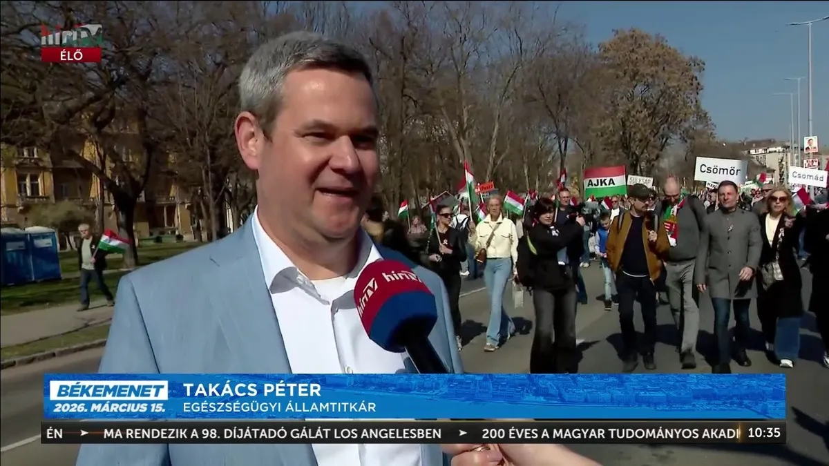 Takács Péter a Hír TV-nek a Békemenetről: „Nem érezzük magunkat pestisesnek, győzni fogunk!”