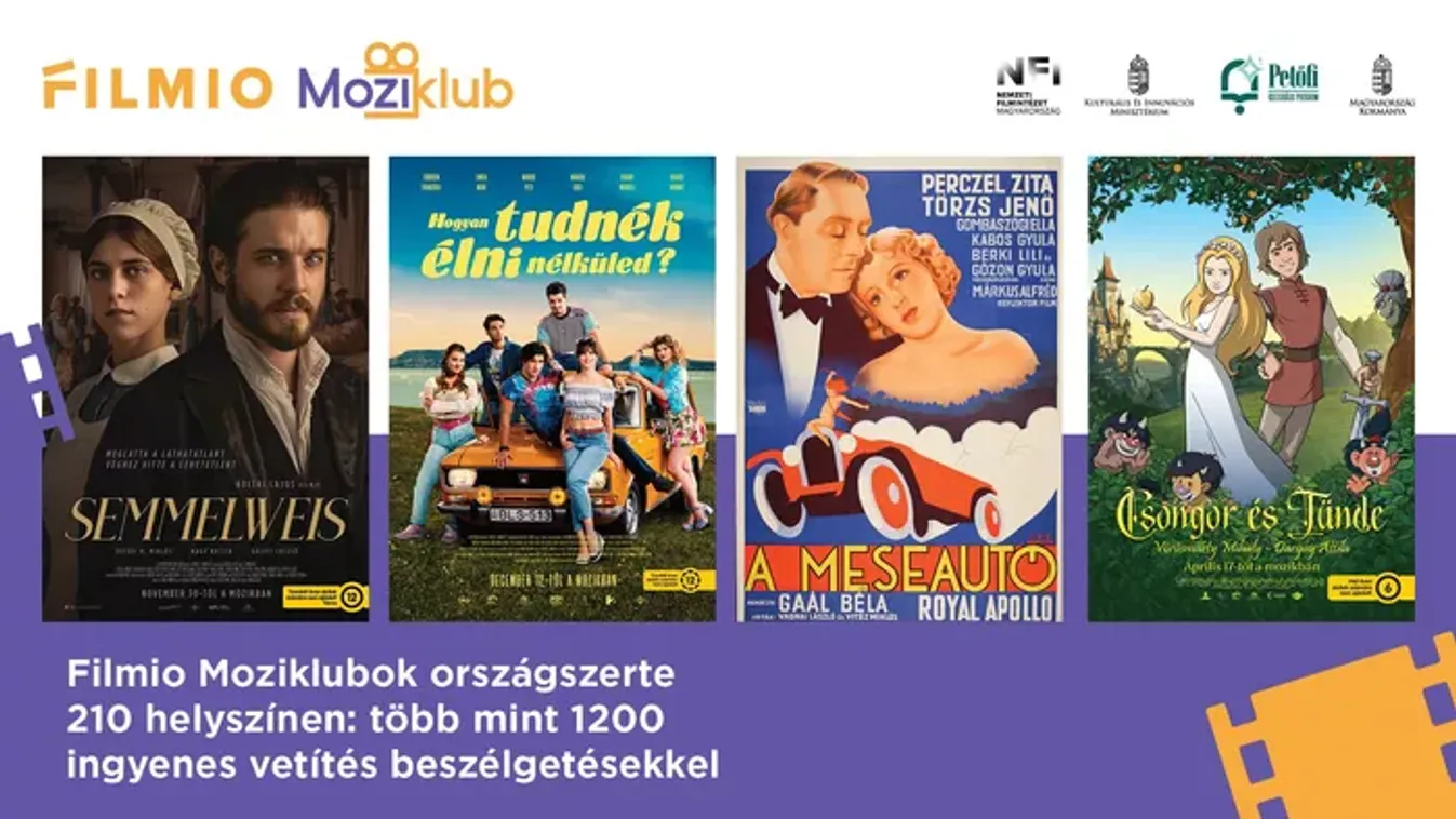 FILMIO Moziklubok - Ingyenes filmvetítések országszerte 210 helyszínen