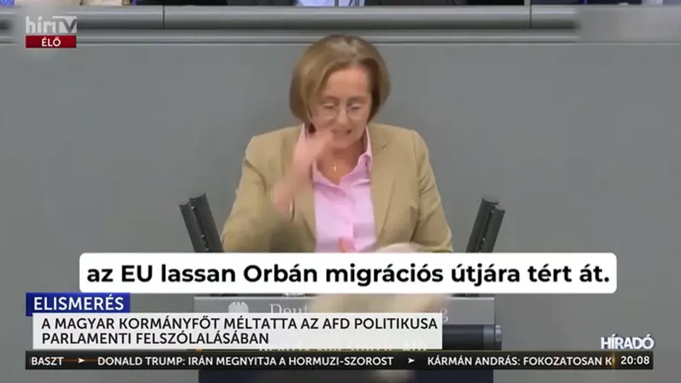 Beatrix von Storch a Bundestagban méltatta a leköszönő Orbán Viktort