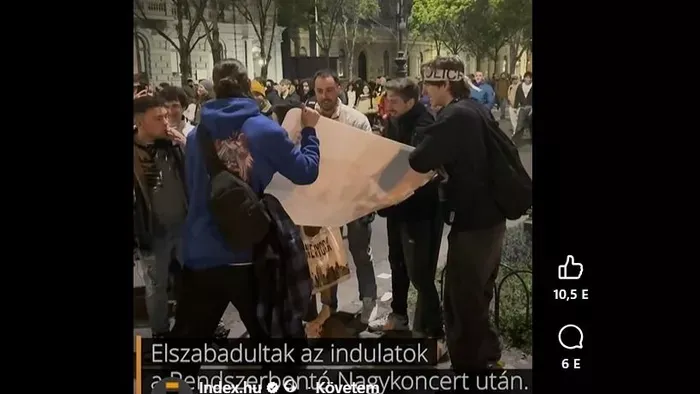 Rongálással, gyújtogatással ünnepelt az ellenzék péntek este Budapesten