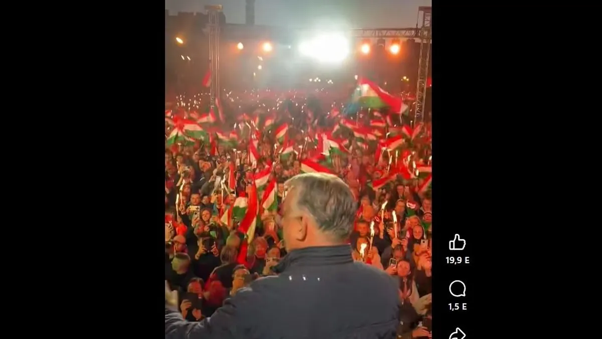 Ezt látta Orbán Viktor a kampányzáró színpadáról
