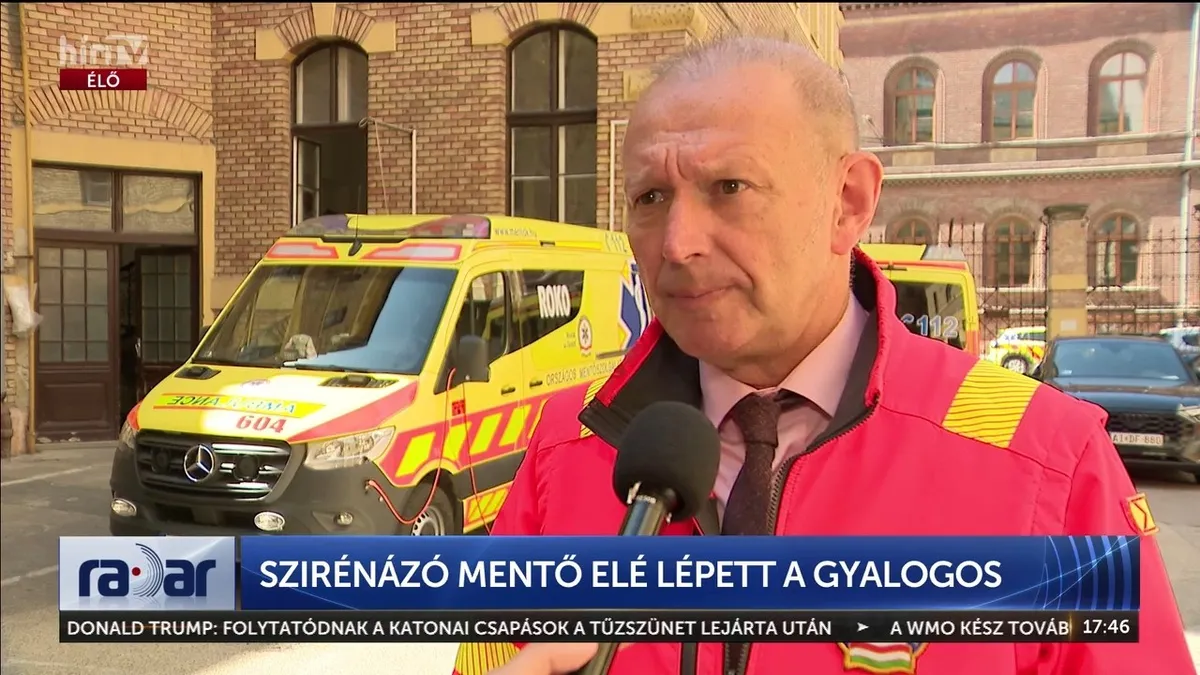 A halál torkából rántotta vissza a gyalogost a mentőautó vezetője