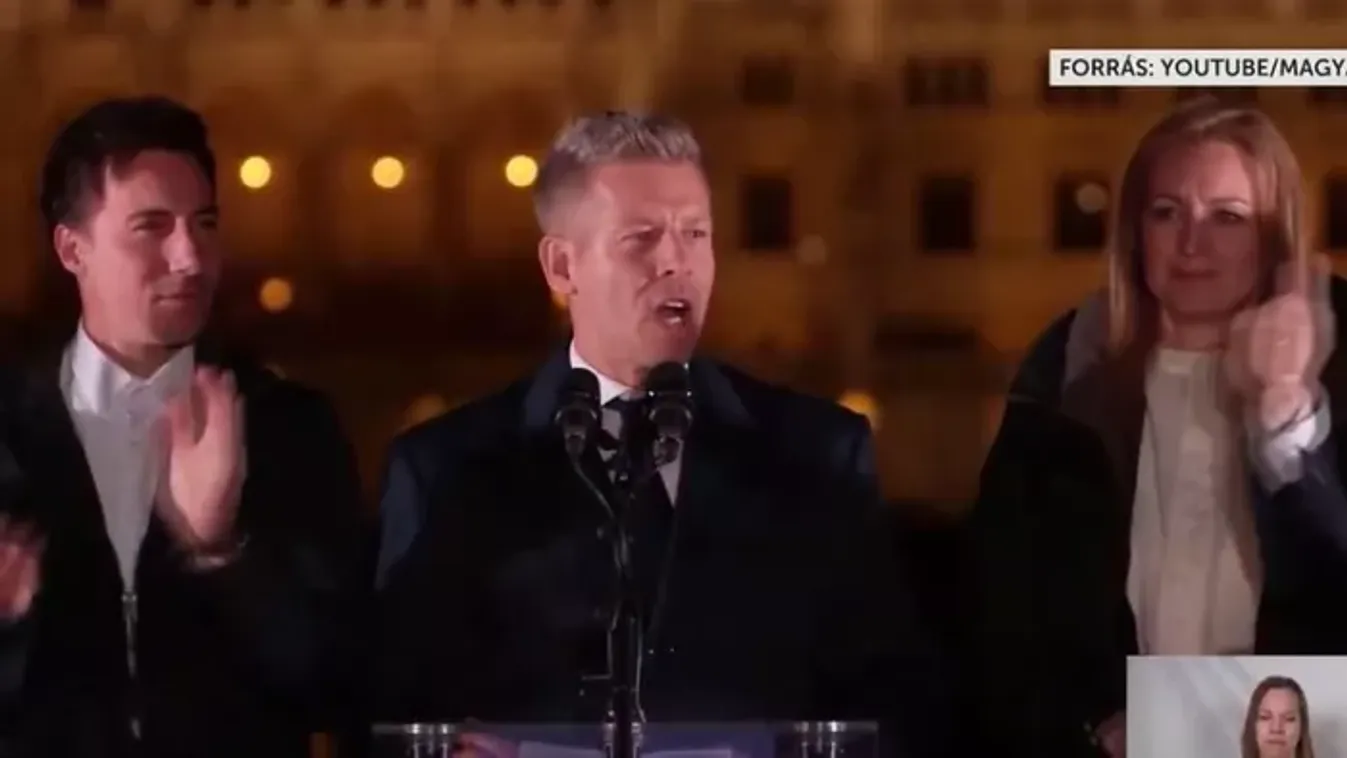 A béke és a nemzeti egység fontosságáról beszélt győzelmi beszédében Magyar Péter