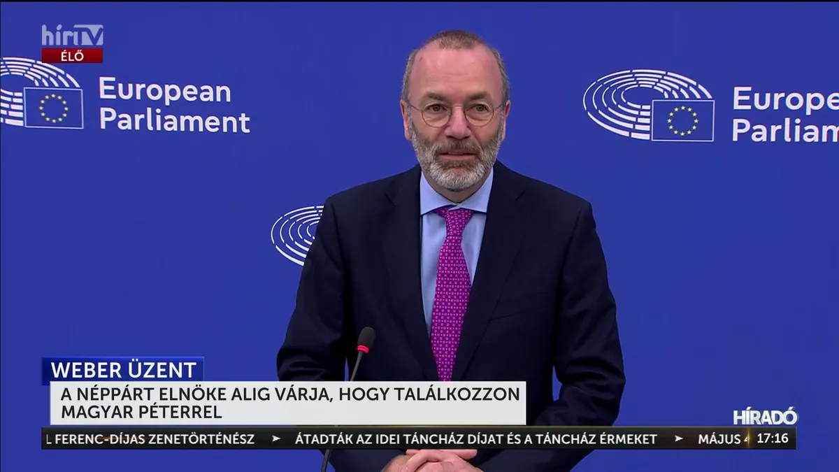 Manfred Weber elárulta, mit gondol valójában Magyar Péterről