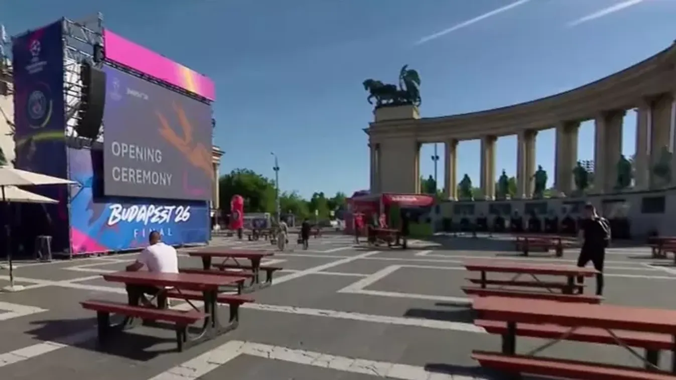 Sok ezer embert várnak a Hősök terére csütörtök délelőttől a BL döntő miatt