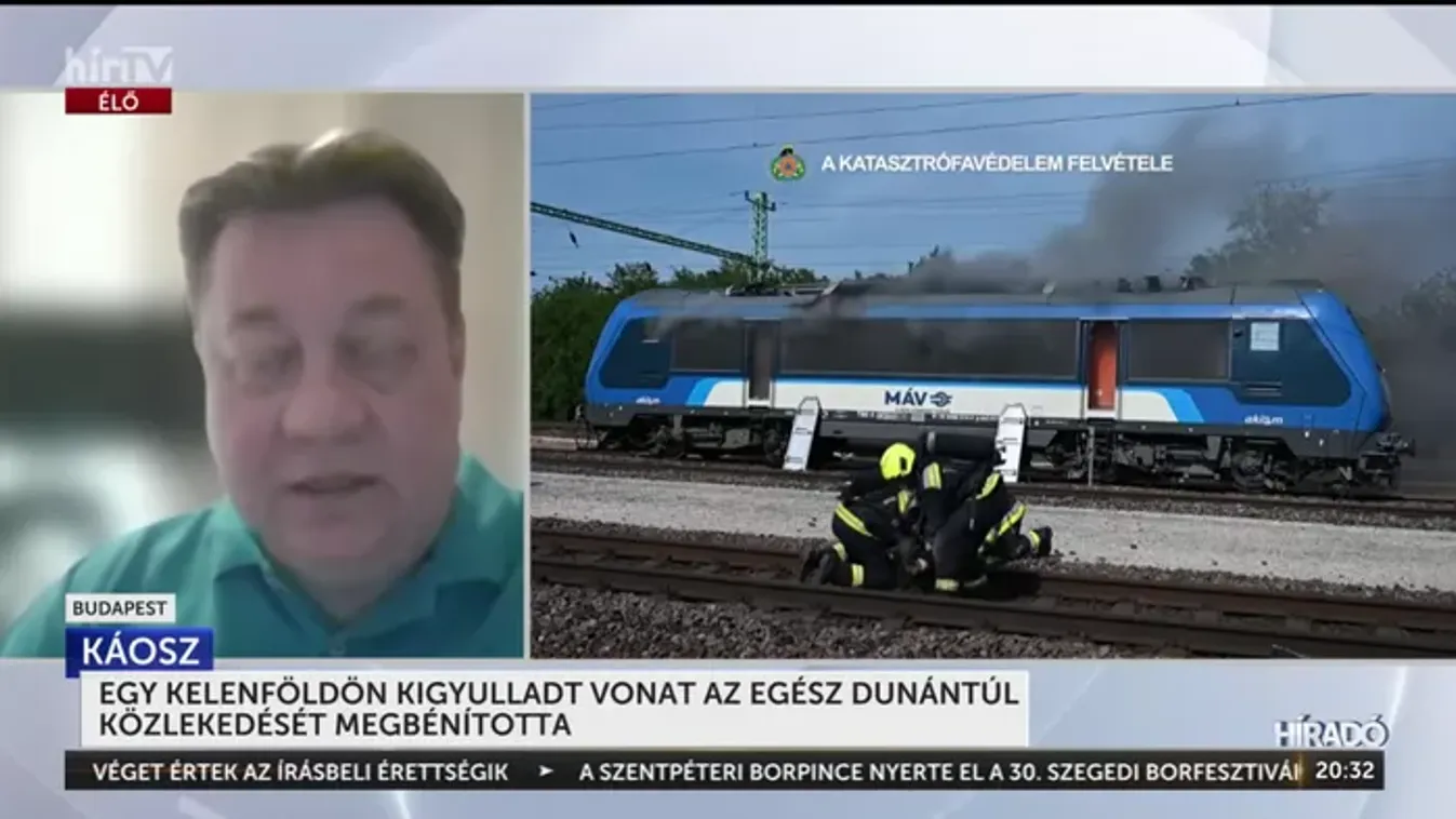 Egy kigyulladt mozdony miatt omlott össze a nyugati vasúti közlekedés