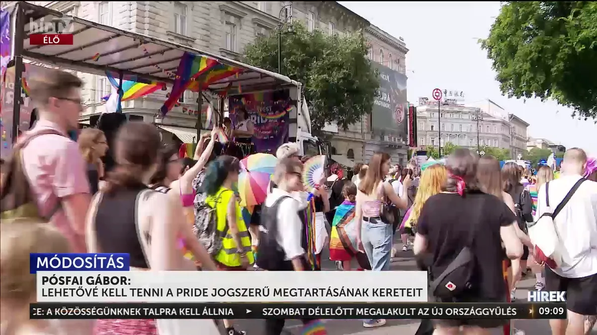 Pósfai Gábor a Telexnek: Módosítanák a gyülekezési törvényt a Pride megtartása érdekében