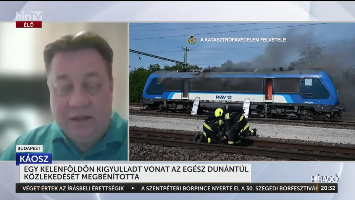 Egy kigyulladt mozdony miatt omlott össze a nyugati vasúti közlekedés