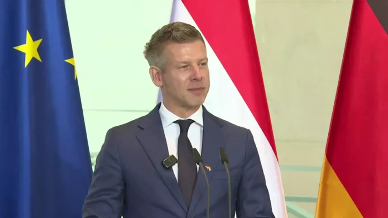 Friedrich Merz és Magyar Péter közös sajtótájékoztatója Berlinből