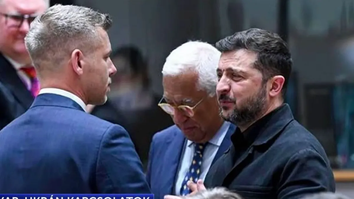 Ukrán sajtó: Röviden egyeztetett Magyar Péter és az ukrán elnök Brüsszelben