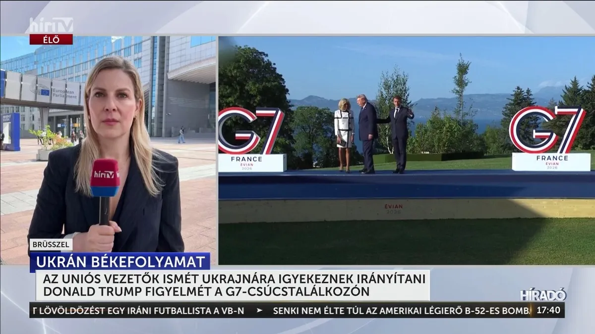 Európa és Ukrajna Donald Trump támogatásáért küzd a franciaországi G7-csúcson