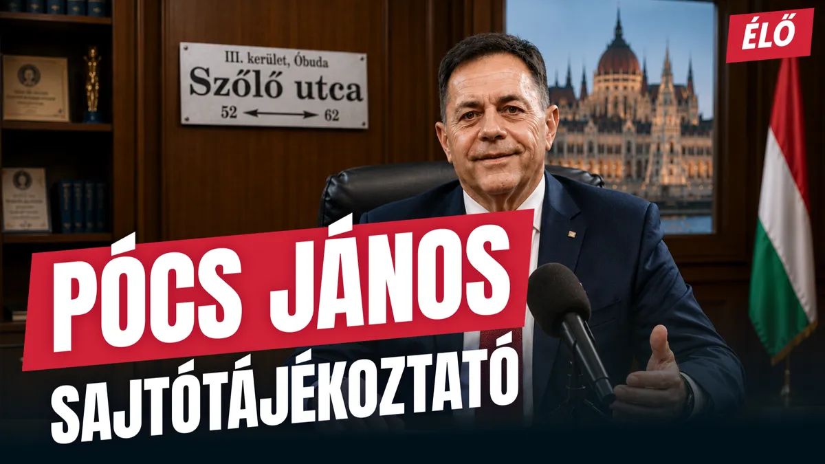 Pócs János rendkívüli sajtótájékoztatója – élőben a HírTV műsorán