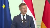 Friedrich Merz és Magyar Péter közös sajtótájékoztatója Berlinből