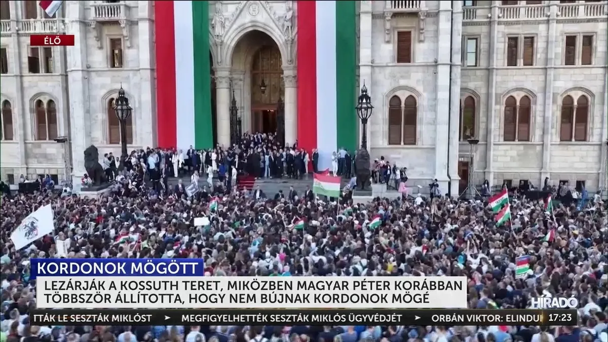 A kordon ugyanaz maradt, csak Magyar Péter került a másik oldalára