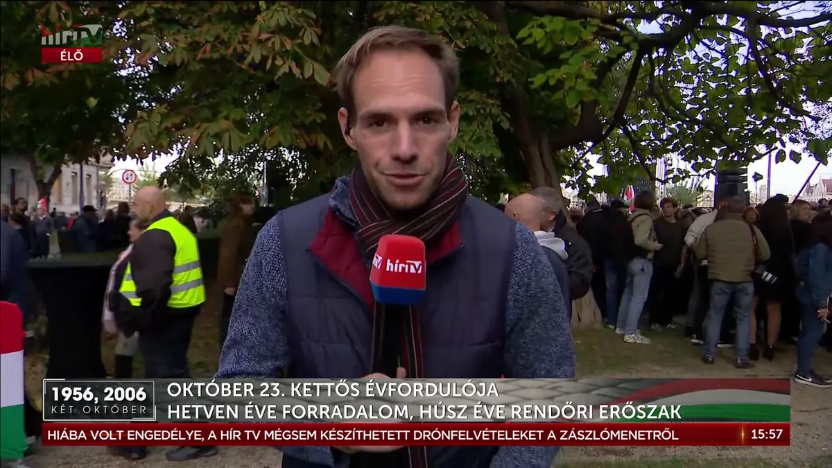 Légtérzár: A tömeg ott volt, a Hír TV drónja a földön maradt